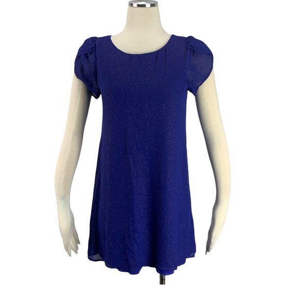 FRANCESCA'S Birdcage Sparkle Small Dress Tunic Lined Party Club DR1026 - Picture 1 of 8